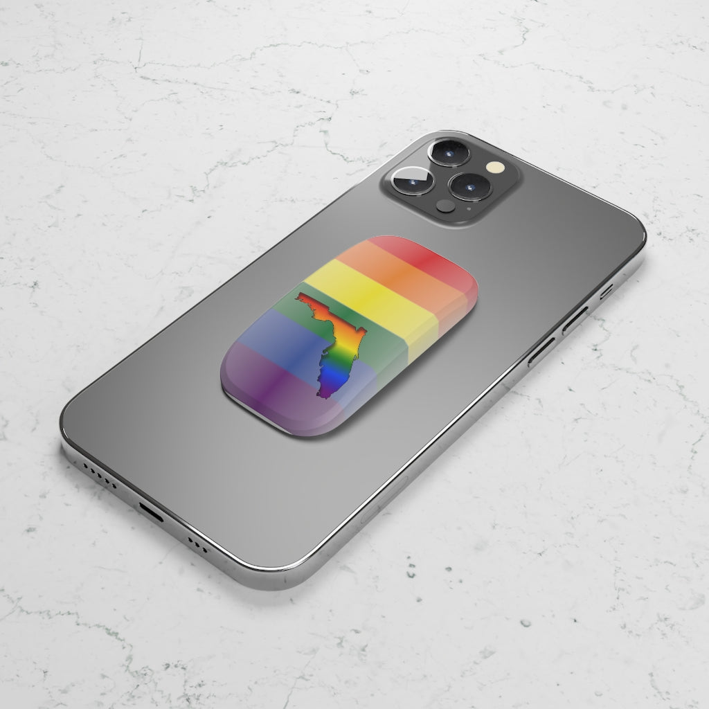 Florida Rainbow Phone Click-On Grip