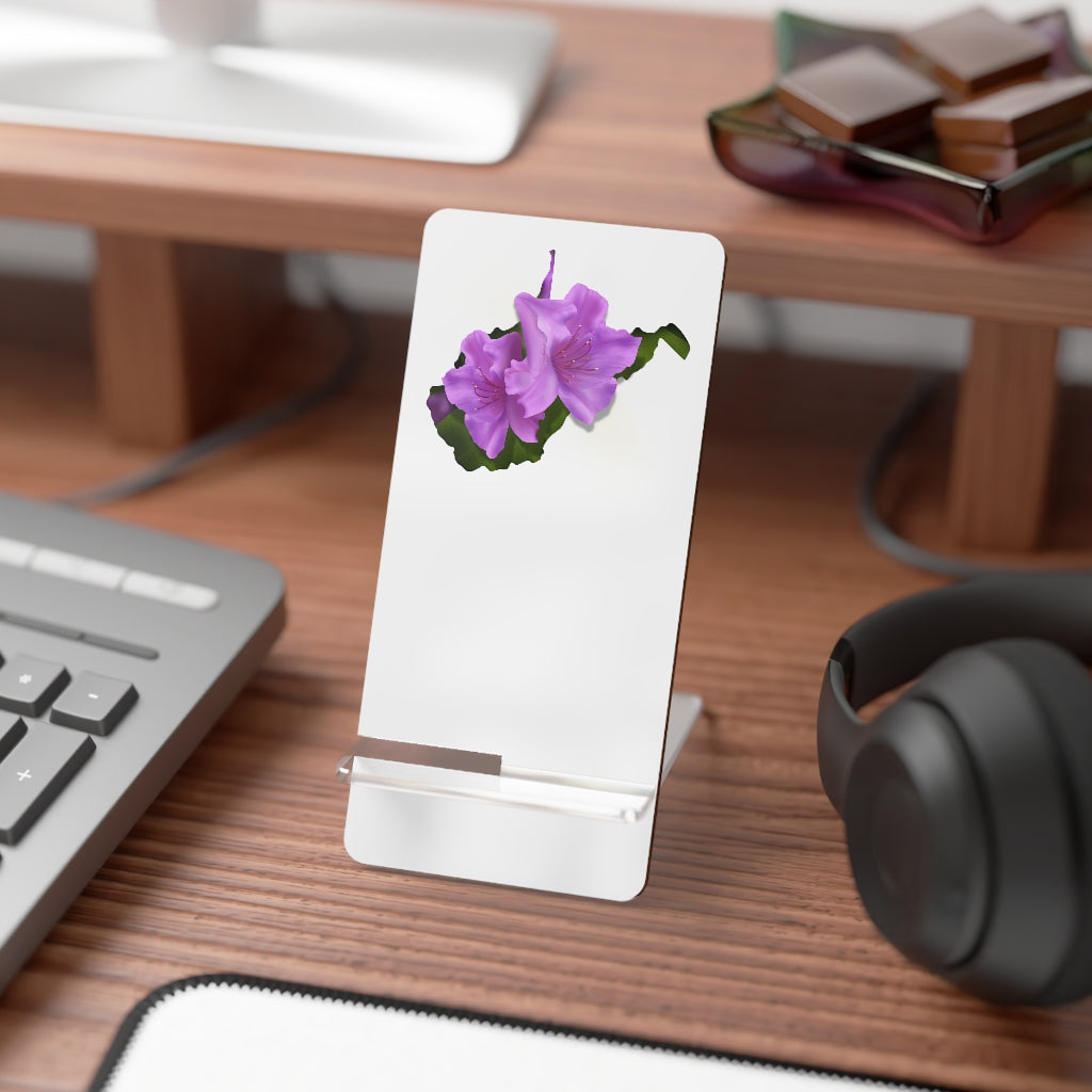 West Virginia Rhododendron Mobile Display Stand for Smartphones