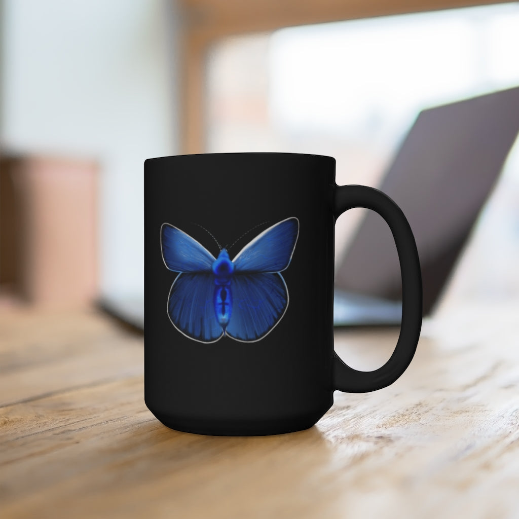 Blue Karner Black Mug 15oz