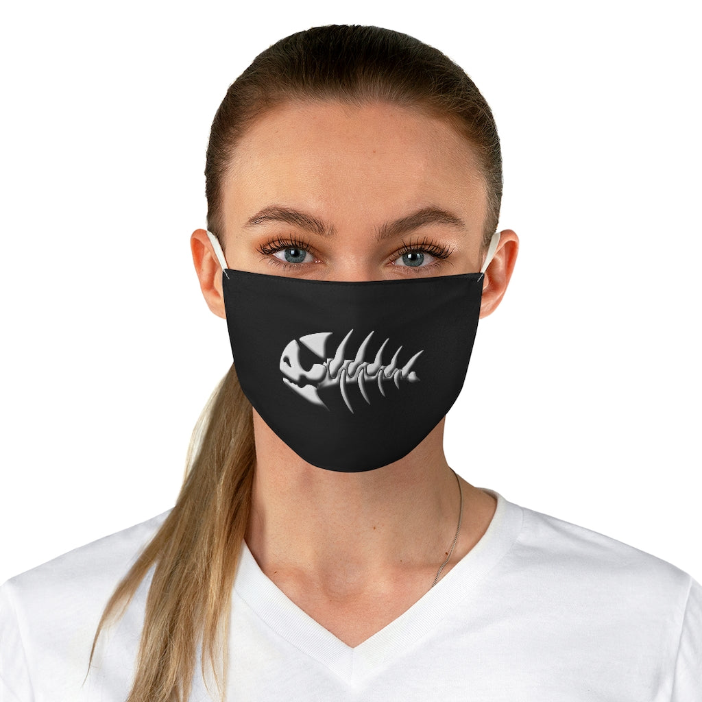 Jolly Roger Pirate Fish Fabric Face Mask