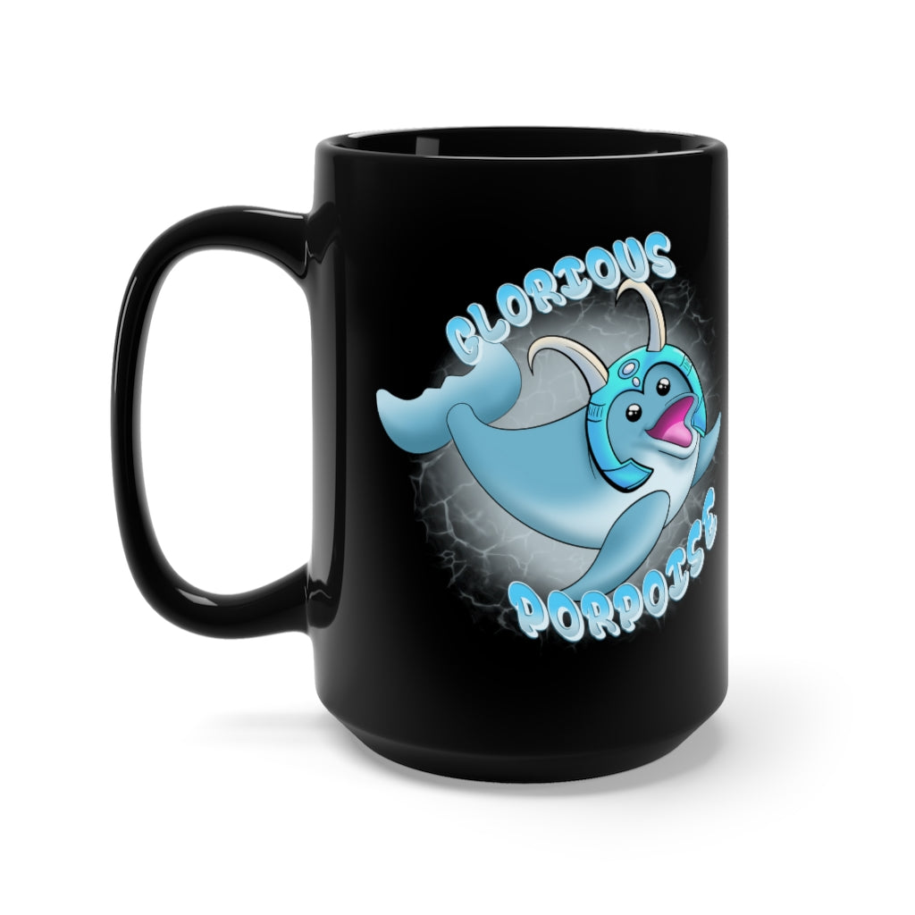 Glorious Porpoise Black Mug 15oz