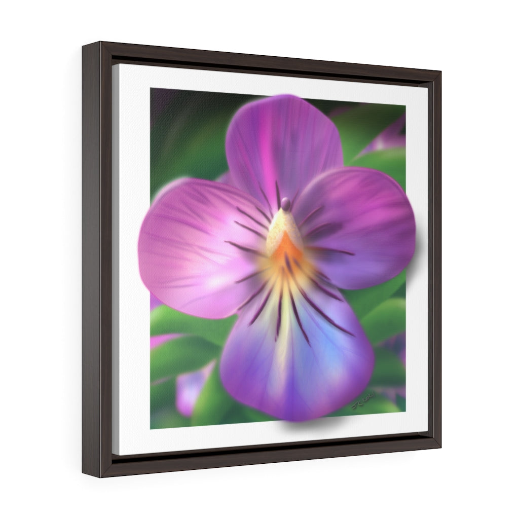 Common Blue Violet - Square Framed Premium Gallery Wrap Canvas