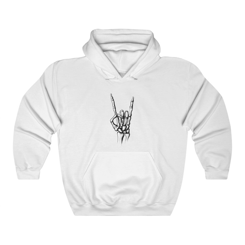 Skeletal Rocker Hand Unisex Heavy Blend Hooded Sweatshirt