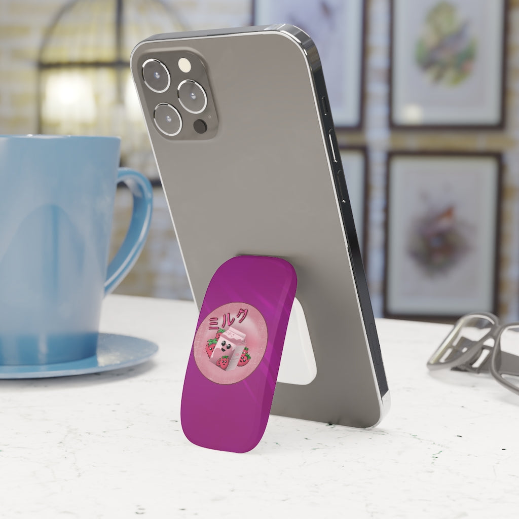 Strawberry Milk Phone Click-On Grip