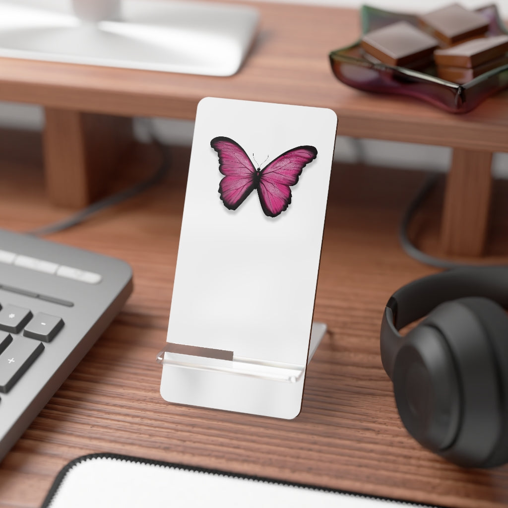 Pink Butterfly Mobile Display Stand for Smartphones