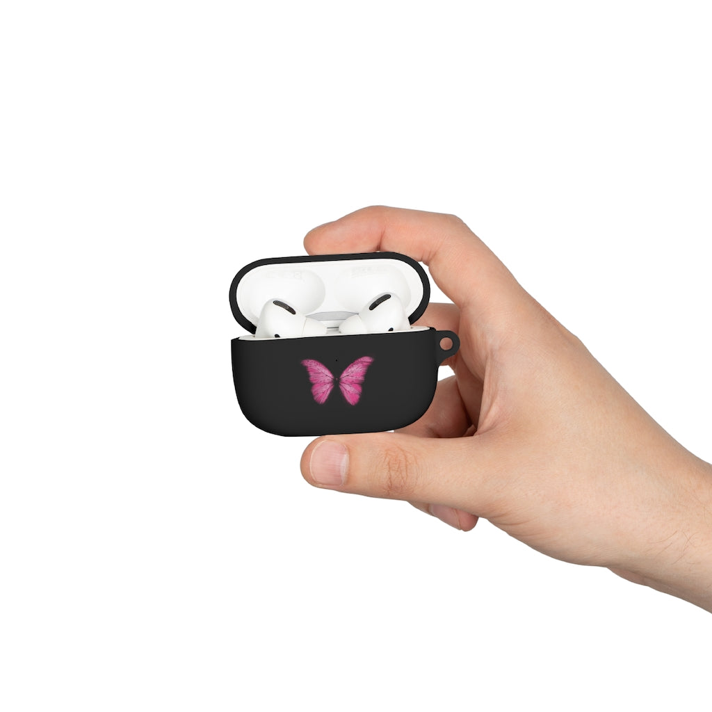 Pink Butterfly AirPods and AirPods Pro Case Cover