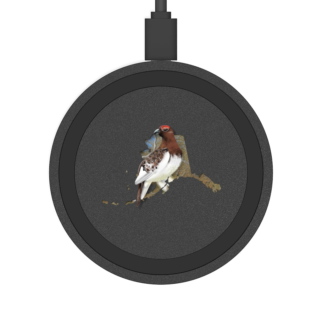 A Willow Ptarmigan in Alaska Quake Wireless Charging Pad