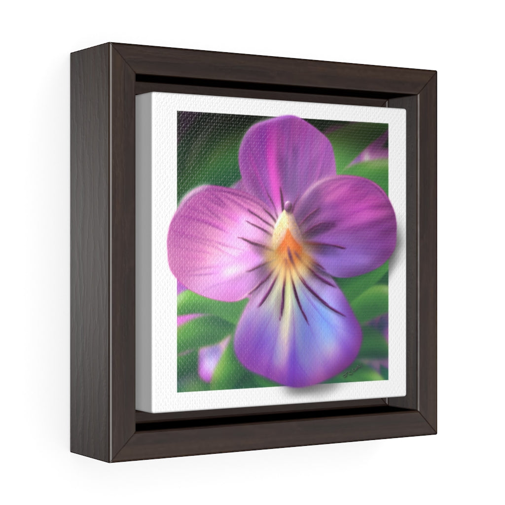 Common Blue Violet - Square Framed Premium Gallery Wrap Canvas