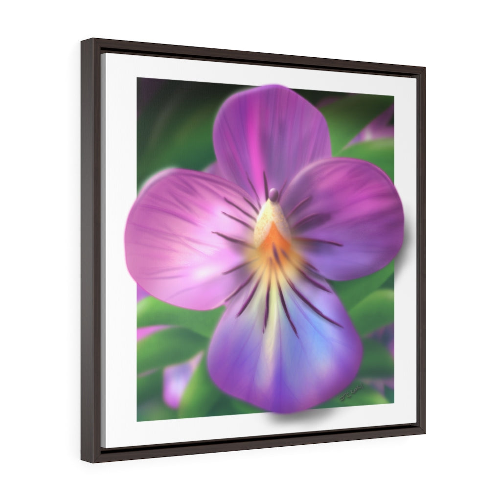 Common Blue Violet - Square Framed Premium Gallery Wrap Canvas