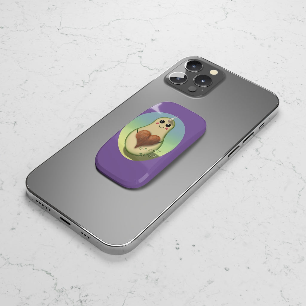 Unicorn Avocado Phone Click-On Grip