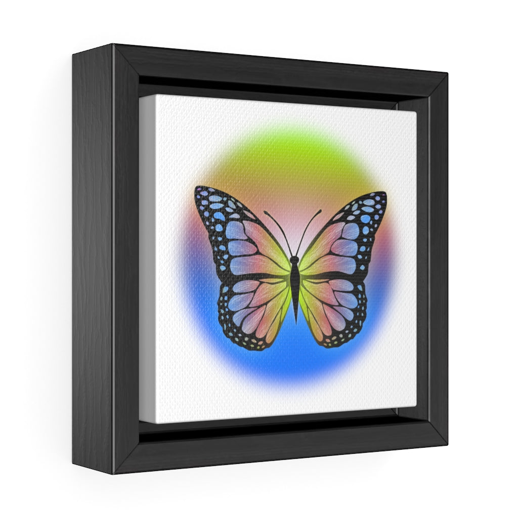 Rainbow Butterfly Gallery Canvas Wraps, Square Frame