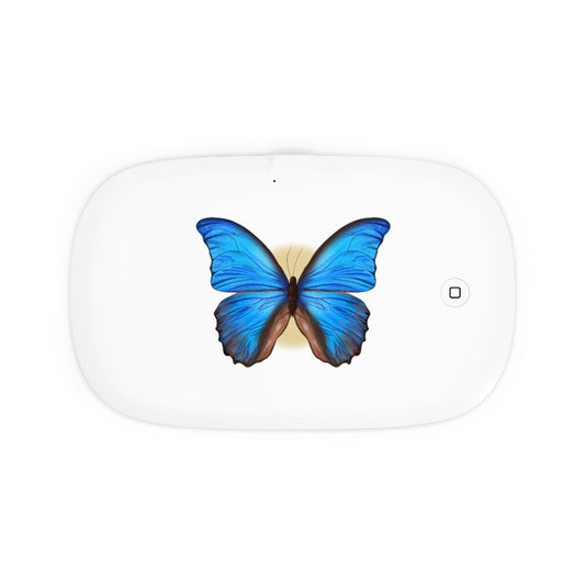 Blue Butterfly UV Phone Sanitizer and Wireless Charging Pad
