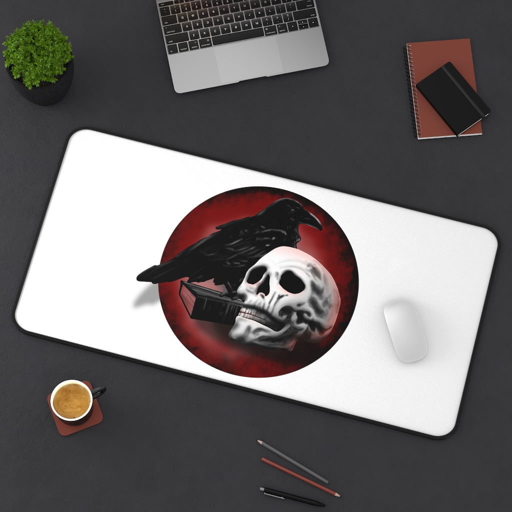 Raven and Skull Desk Mat