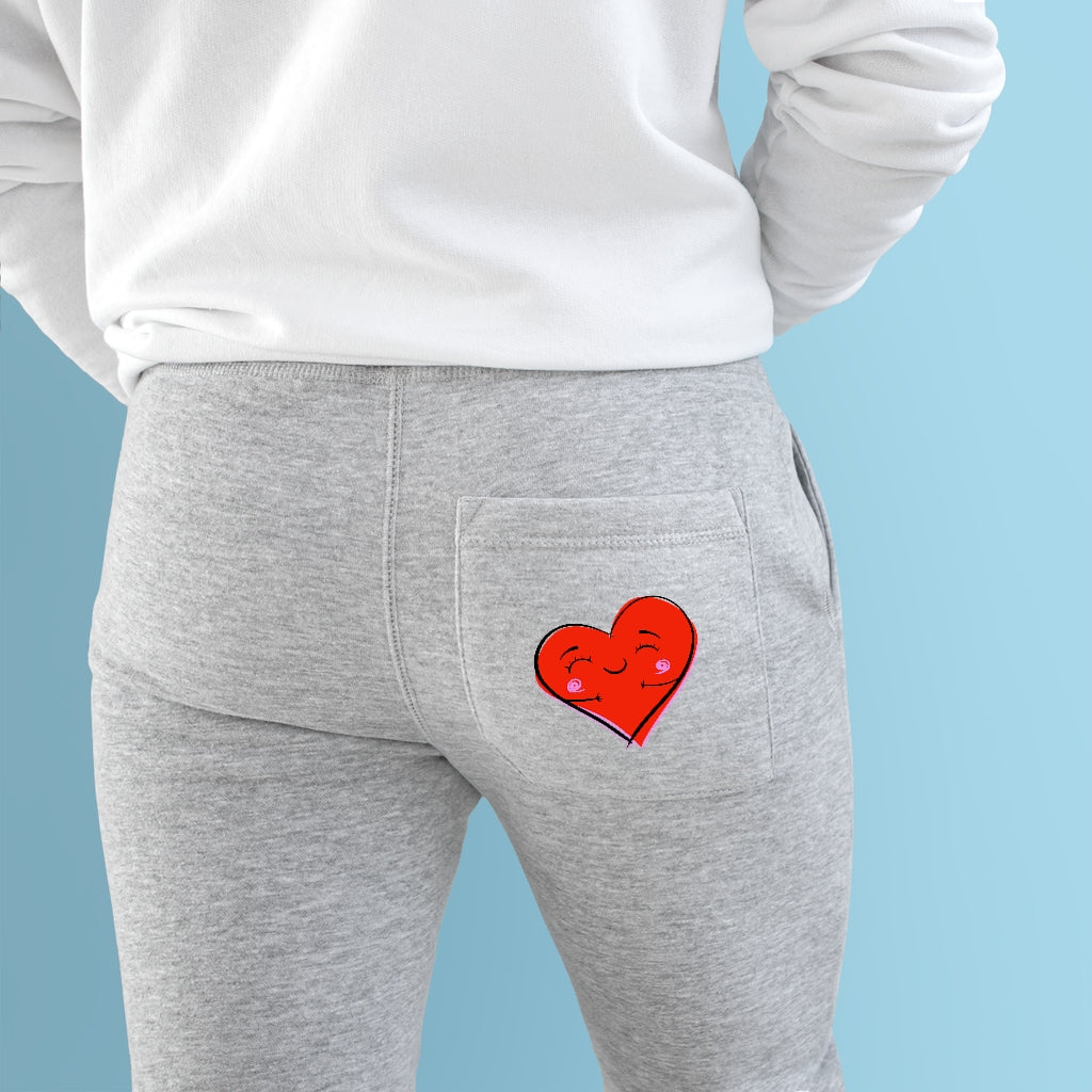 Cute Heart Premium Fleece Joggers