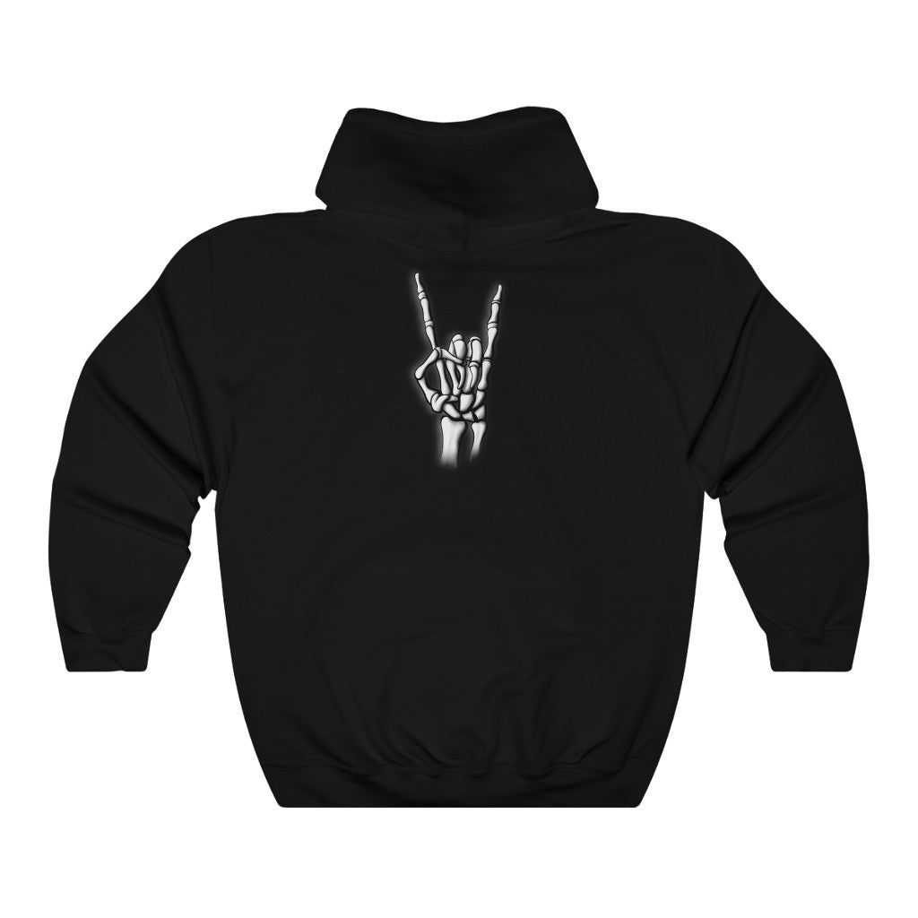 Skeletal Rocker Hand Unisex Heavy Blend Hooded Sweatshirt