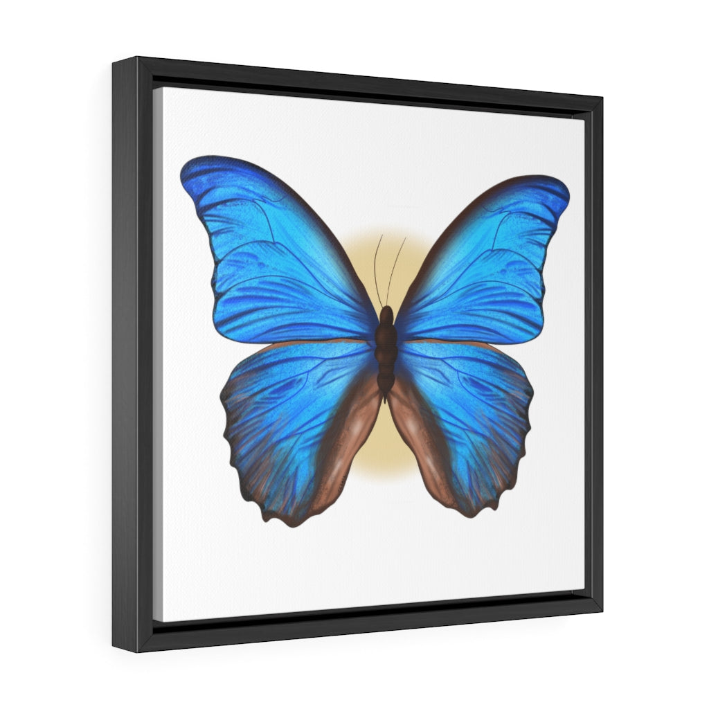 Blue Butterfly Gallery Canvas Wraps, Square Frame