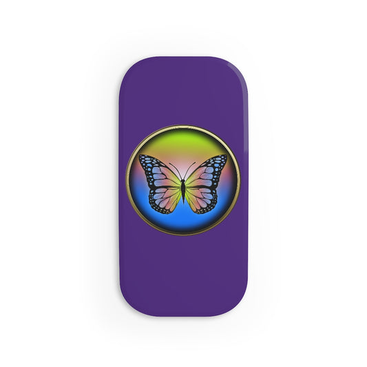 Rainbow Butterfly Phone Click-On Grip