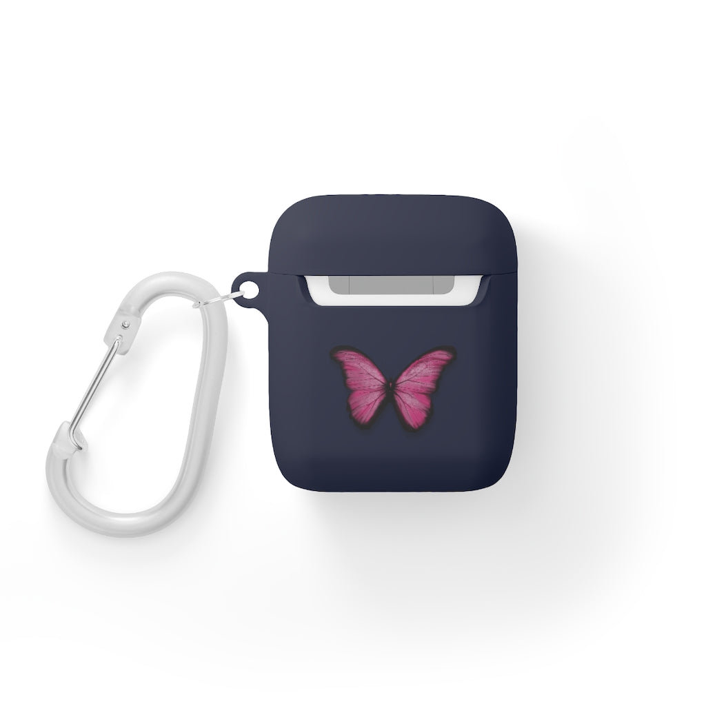 Pink Butterfly AirPods and AirPods Pro Case Cover