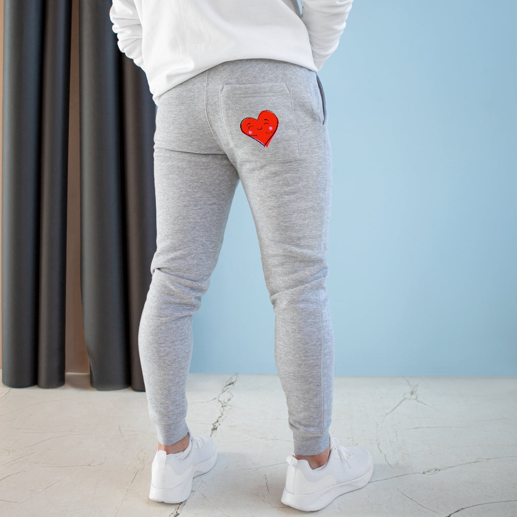 Cute Heart Premium Fleece Joggers