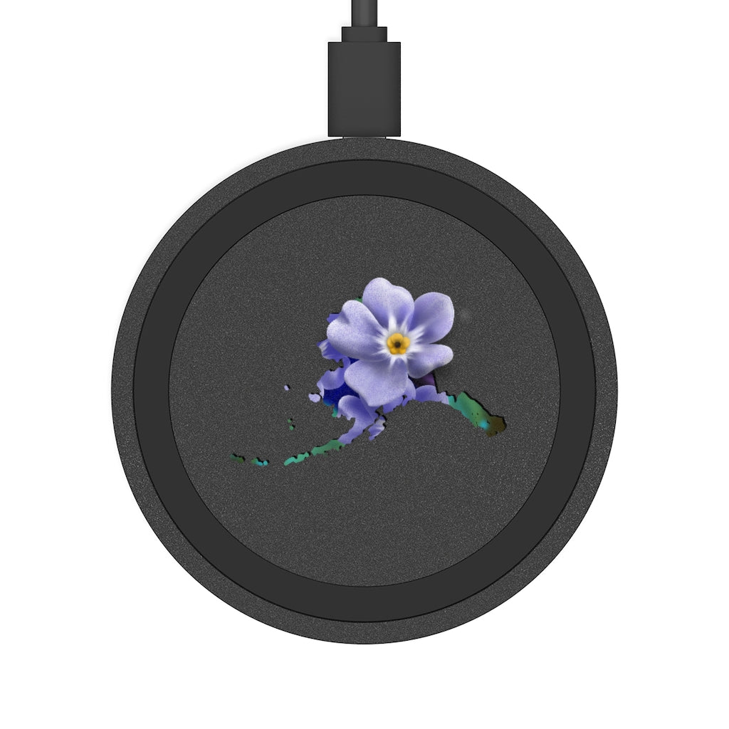 Alpine Forget me not in Alaska Quake Wireless Charging Pad