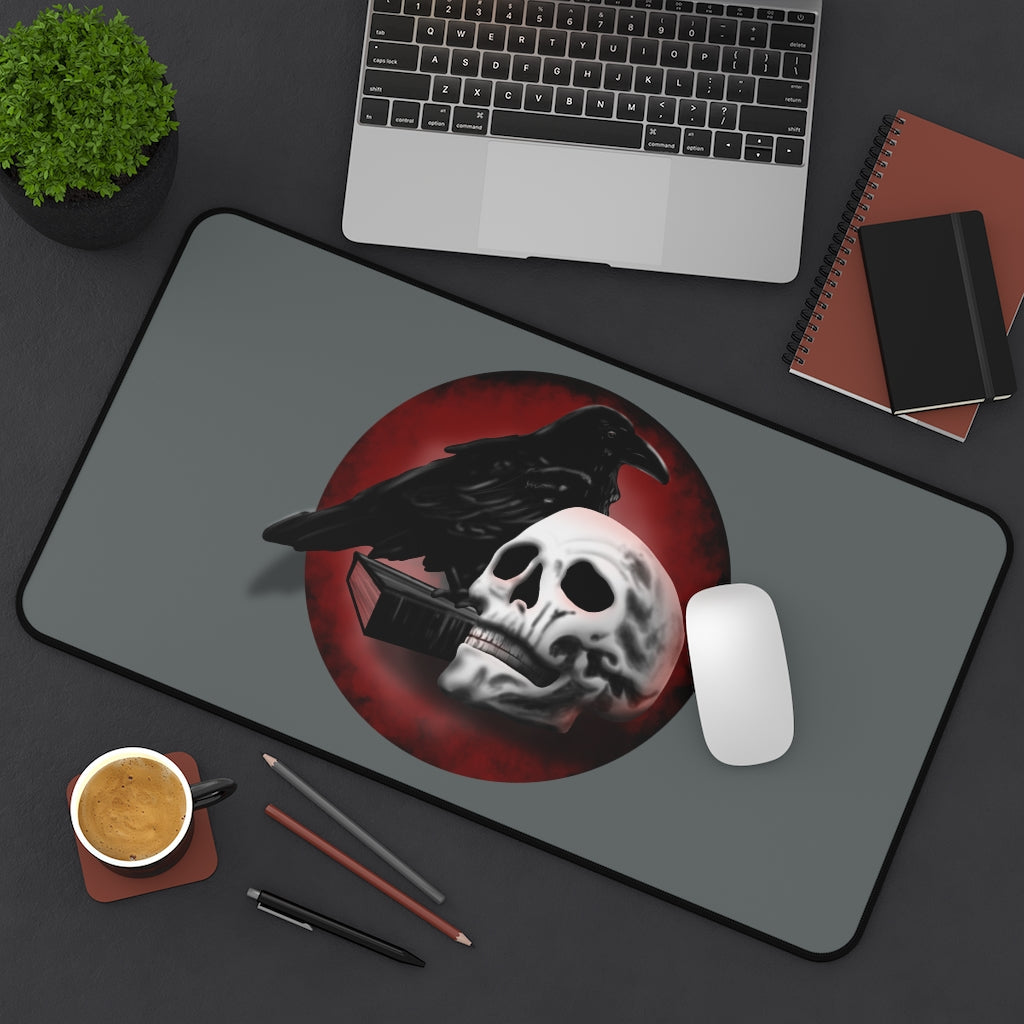 Raven and Skull Desk Mat
