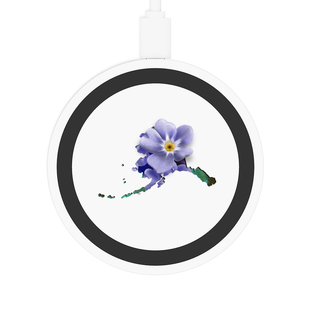 Alpine Forget me not in Alaska Quake Wireless Charging Pad