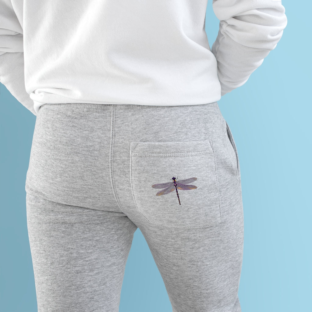 Purple Dragon Fly Unisex Premium Fleece Joggers