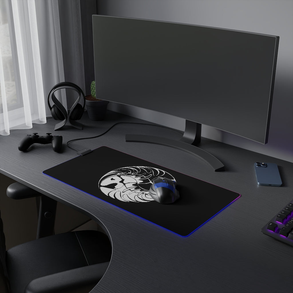 Pirate Fish Ying Yang LED Gaming Mouse Pad