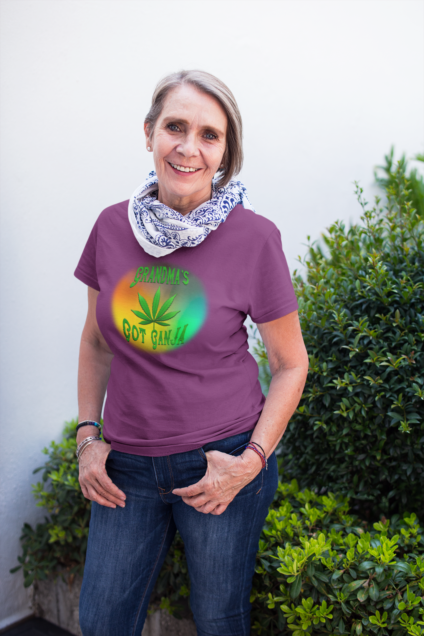 Grandma's Got Ganja - Rainbow Short sleeve tee